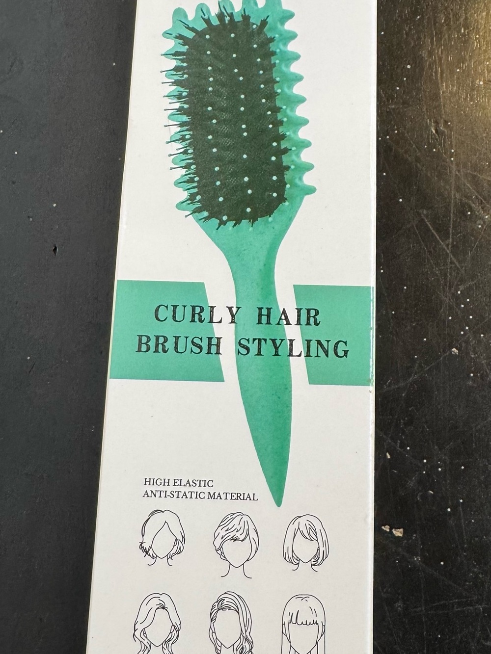Curly Hair Brush Styling - Green Paddle Brush - unopened